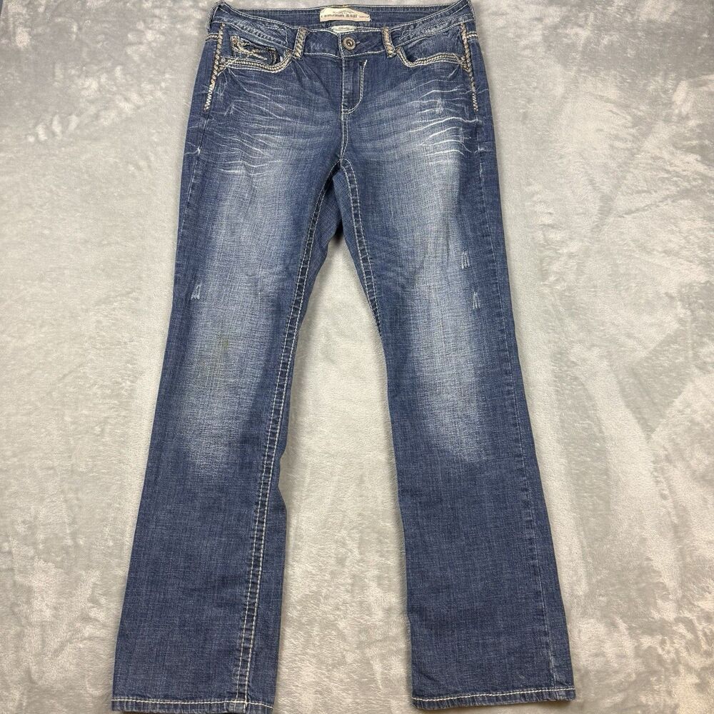 Hydraulic Bailey Jeans Women’s Size 14 Bootcut Flare Embroidered Y2K Western